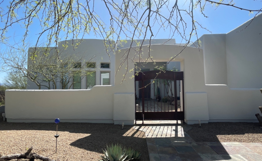 Stucco repair and new application services by TWD. [TWD Project Location: Scottsdale, AZ]