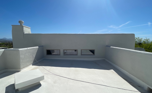 TWD can take care of your parapet wall and chimney stucco needs. [TWD Project Location: Scottsdale, AZ]