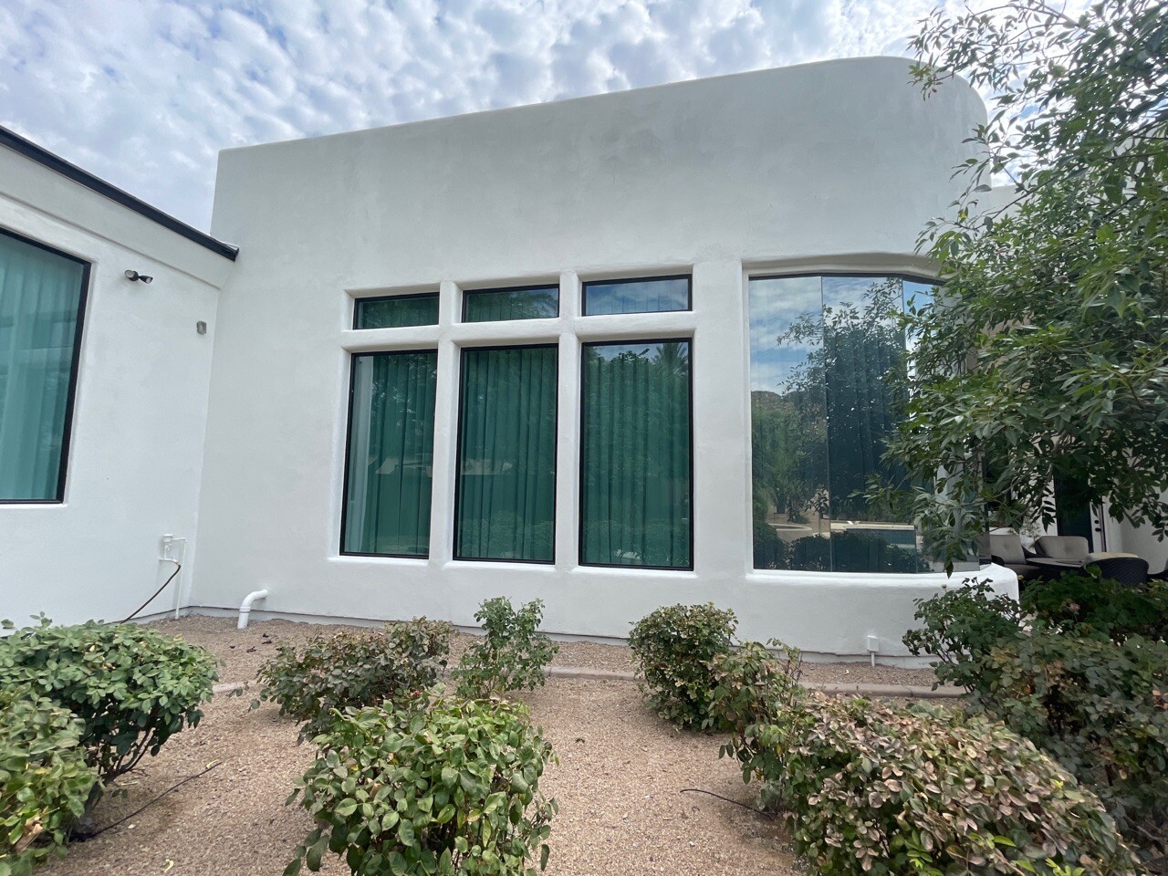 Expertly repaired stucco should seamlessly blend with your existing stucco on your home without being visible that a repair was ever needed. [TWD Project Location: Paradise Valley, AZ]