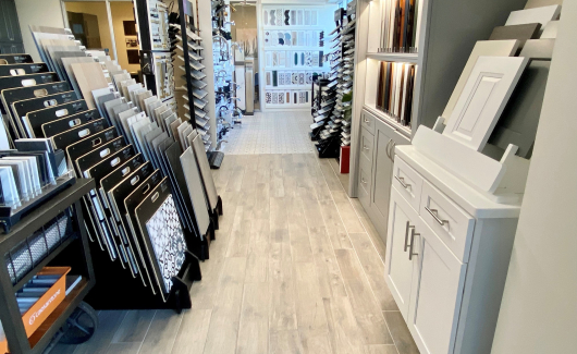 Our Showroom features the most up to date material options for your remodel including flooring, countertops, cabinetry, fixtures and backsplashes to choose from. 