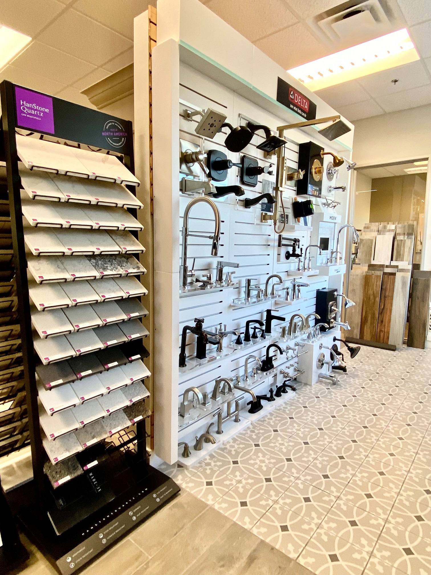 All of the top plumbing fixture brands are showcased in our showroom, such as Delta, Moen & Kohler giving you the ability to see and feel the faucets firsthand when planning your remodel.