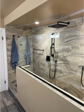 Fixtures and faucets in a bathroom remodel in Phoenix