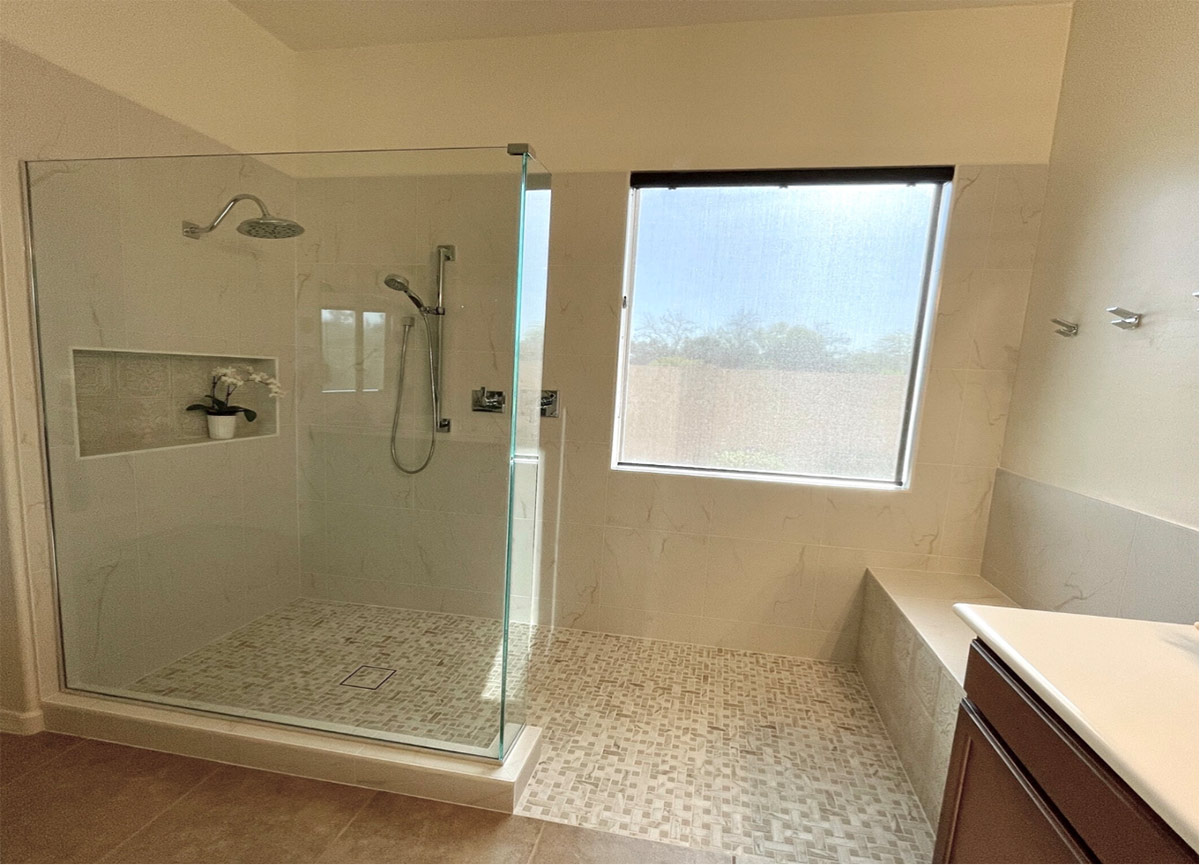 Incorporating universal design in a bathroom for a home in Phoenix